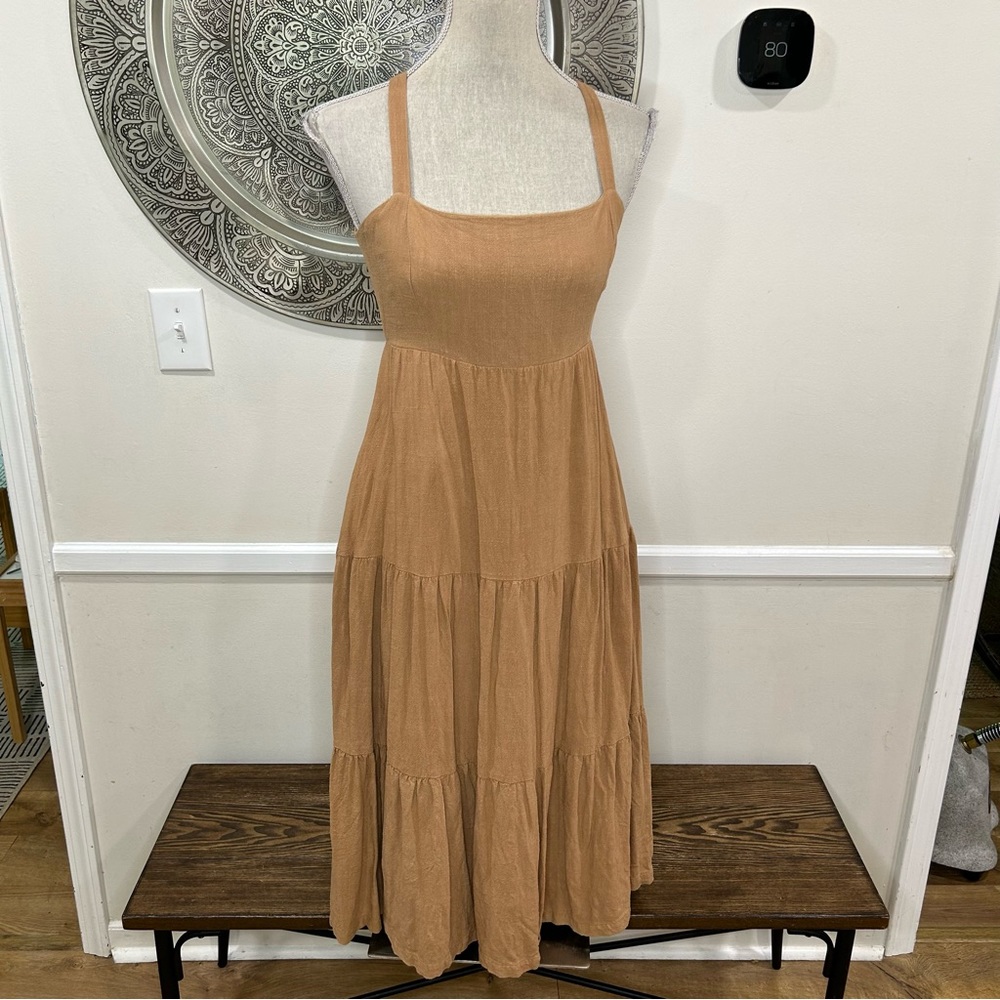 Lost Wander Tan sleeveless dress  - Size S